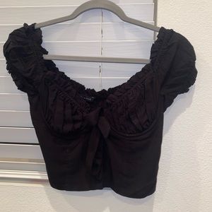 Kendall and Kylie tie front bustier top